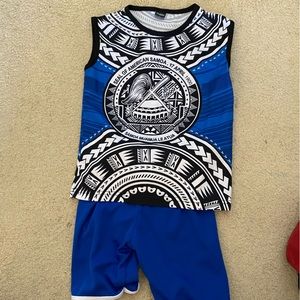American Samoa shirt and shorts set for toddlers